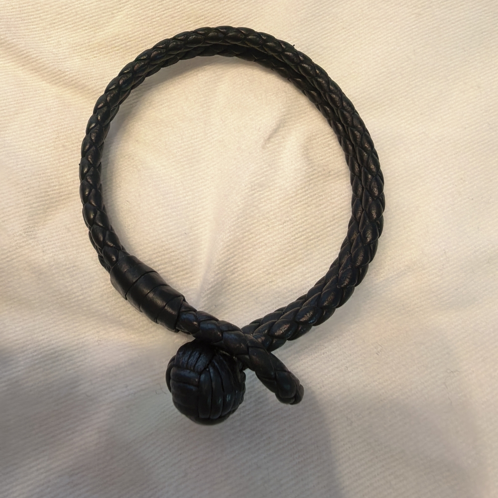Bottega Veneta Dark Braided Leather Accessory